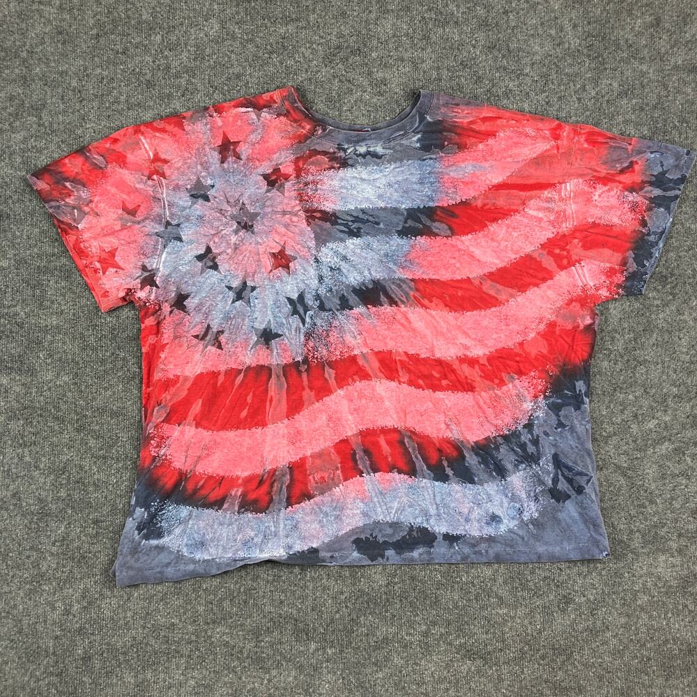 International Design Group T-Shirt Mens 2X Tie-Dye American Flag USA Patriotic‎